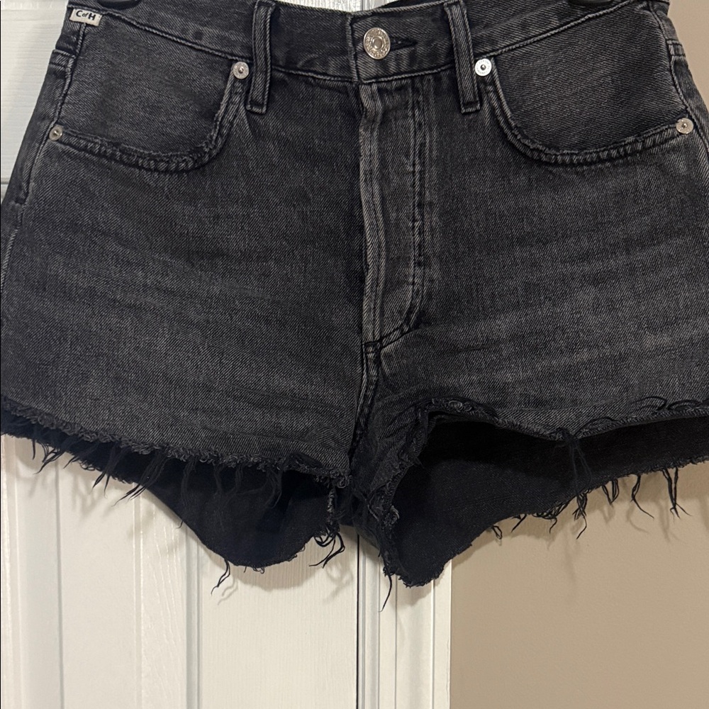 🖤 Citizens of Humanity Annabelle Cutoff Denim Shorts Black Sz 24 - Picture 6 of 16
